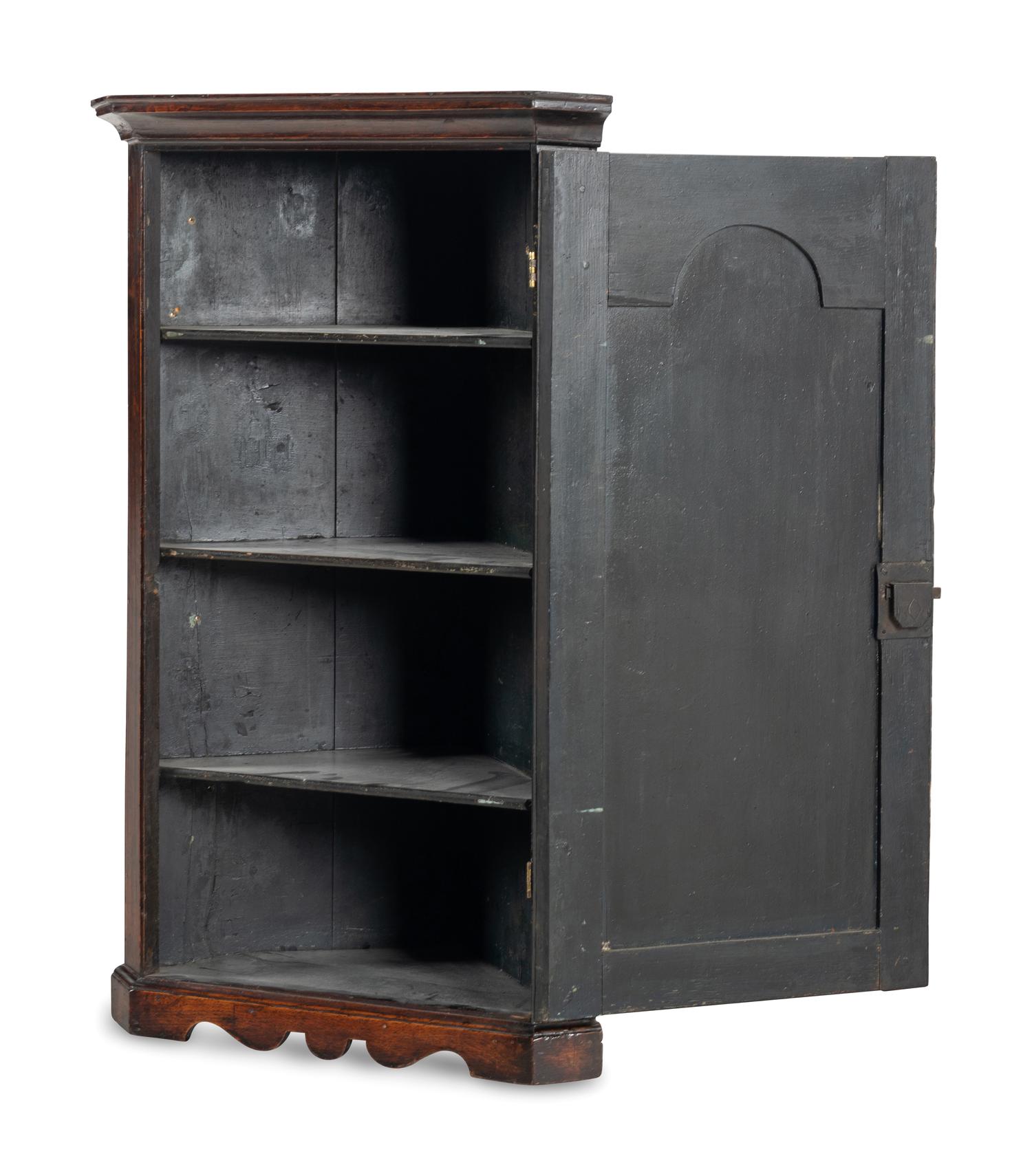 A Dutch Oak Hanging Corner Cabinet