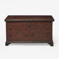 A painted and decorated blanket chest; Berks County, PA, late 18th century