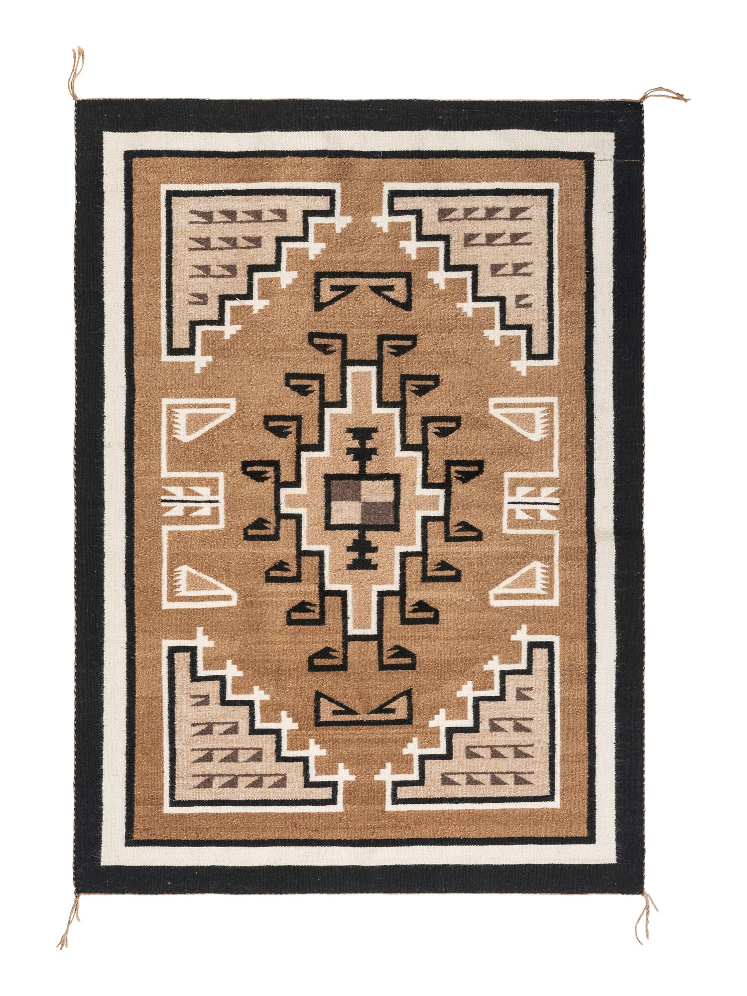 Navajo Two Grey Hills Pattern Weaving / Rug