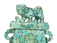 A Pair of Chinese Tessellated Hardstone Urns