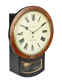 An English Brass-Inlay Presentation Wall Clock