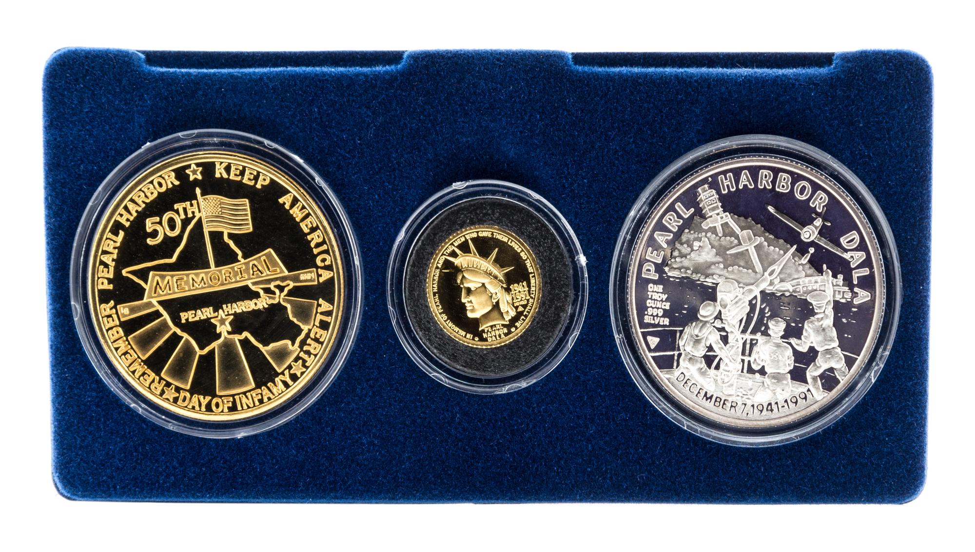 Royal Hawaiian Mint (1991), Pearl Harbor Anniversary Proof Set — Pearl Harbor 50th Anniversary Proof Set