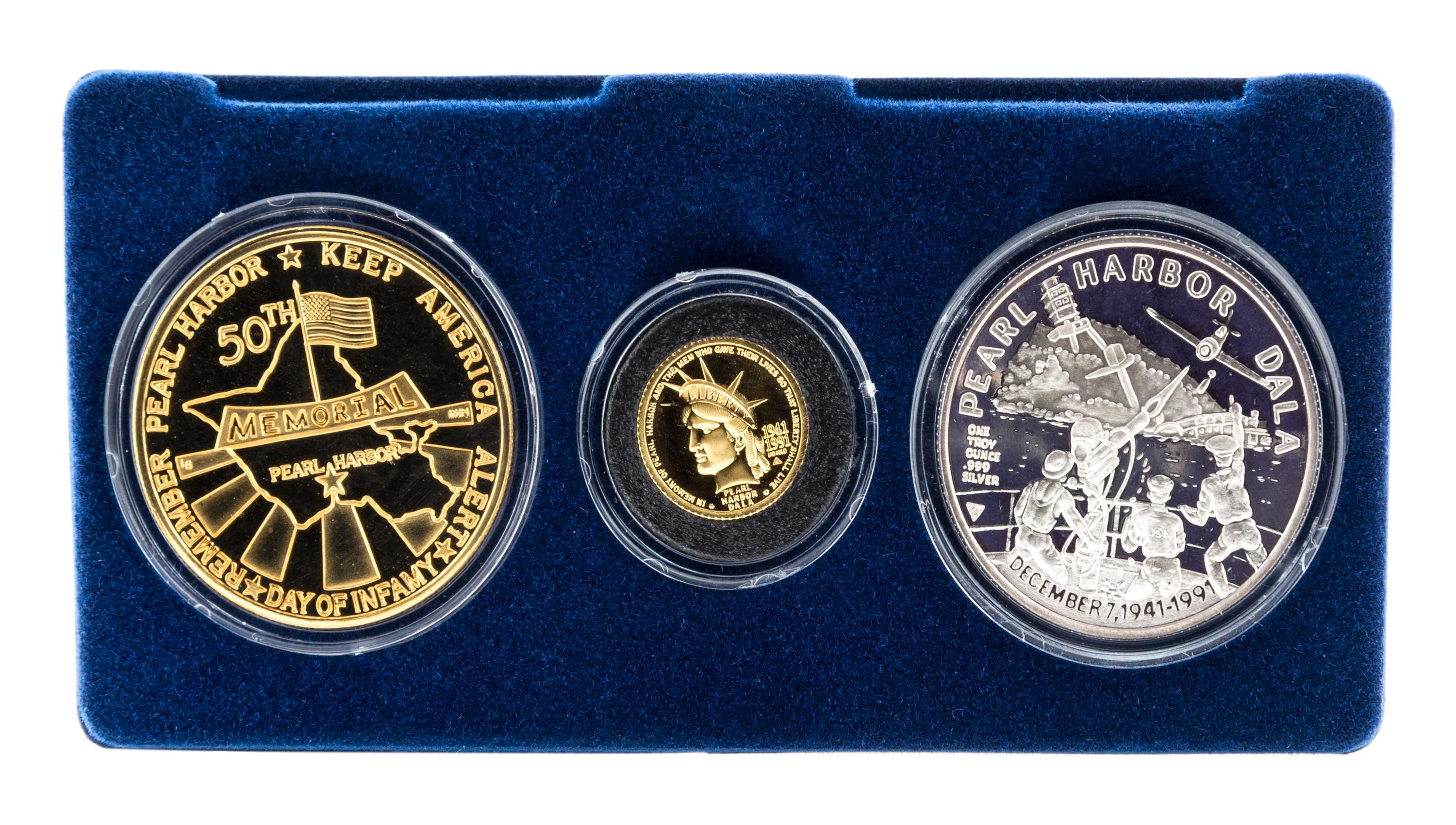 Royal Hawaiian Mint (1991), Pearl Harbor Anniversary Proof Set — Pearl Harbor 50th Anniversary Proof Set
