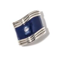 A Gianni Versace Navy Cuff, 5" x 2".