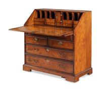 An Anglo-Indian Padouk Slant-Front Bureau
