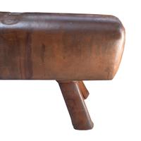 A Leather Pommel Horse Bench 63.5" W x 13" D x 23" H — Czech Republic, Circa 1920