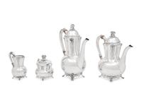 A German Silver Four-Piece Tea and Coffee Service