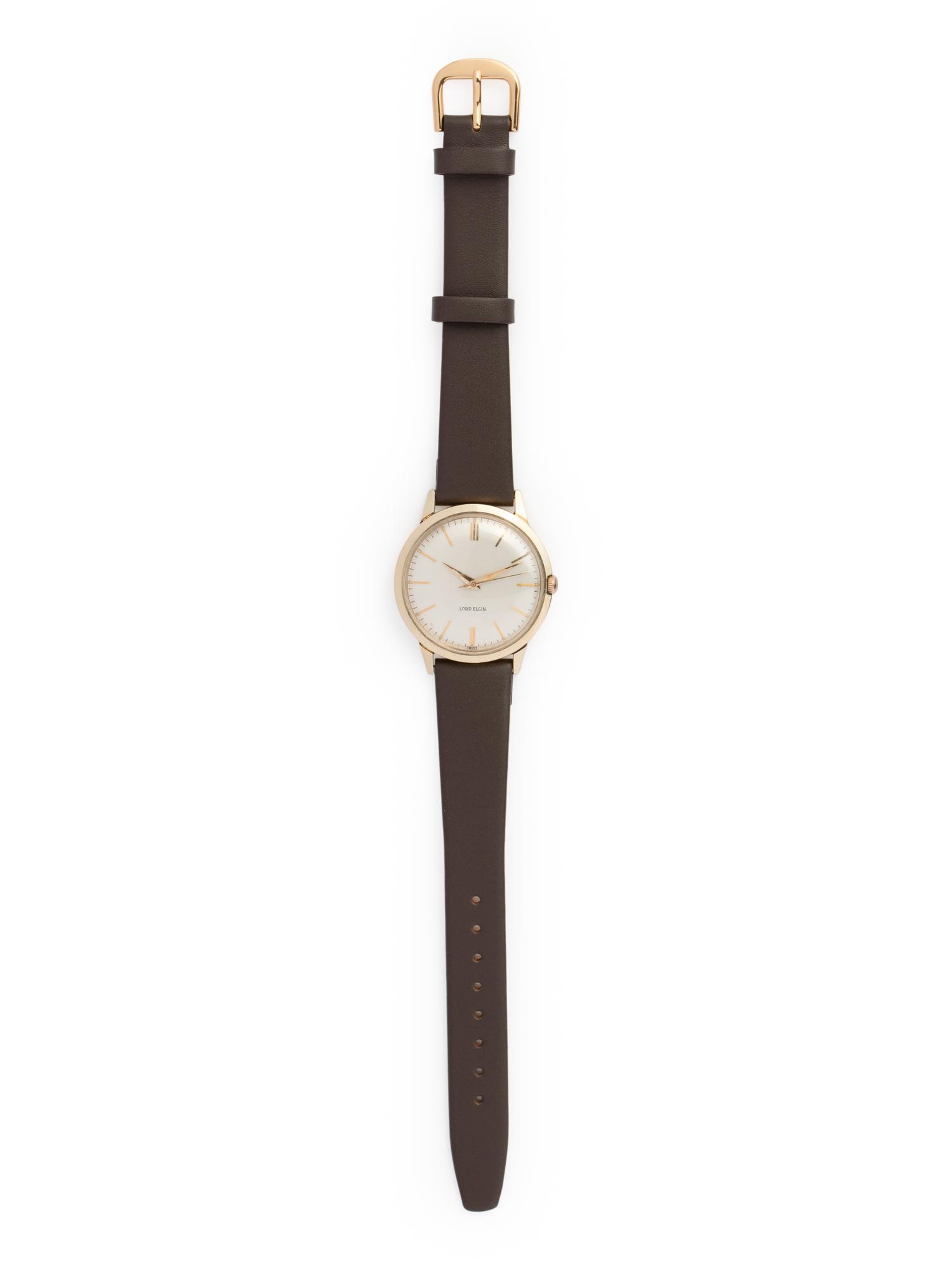 LORD ELGIN, 14K YELLOW GOLD WRISTWATCH