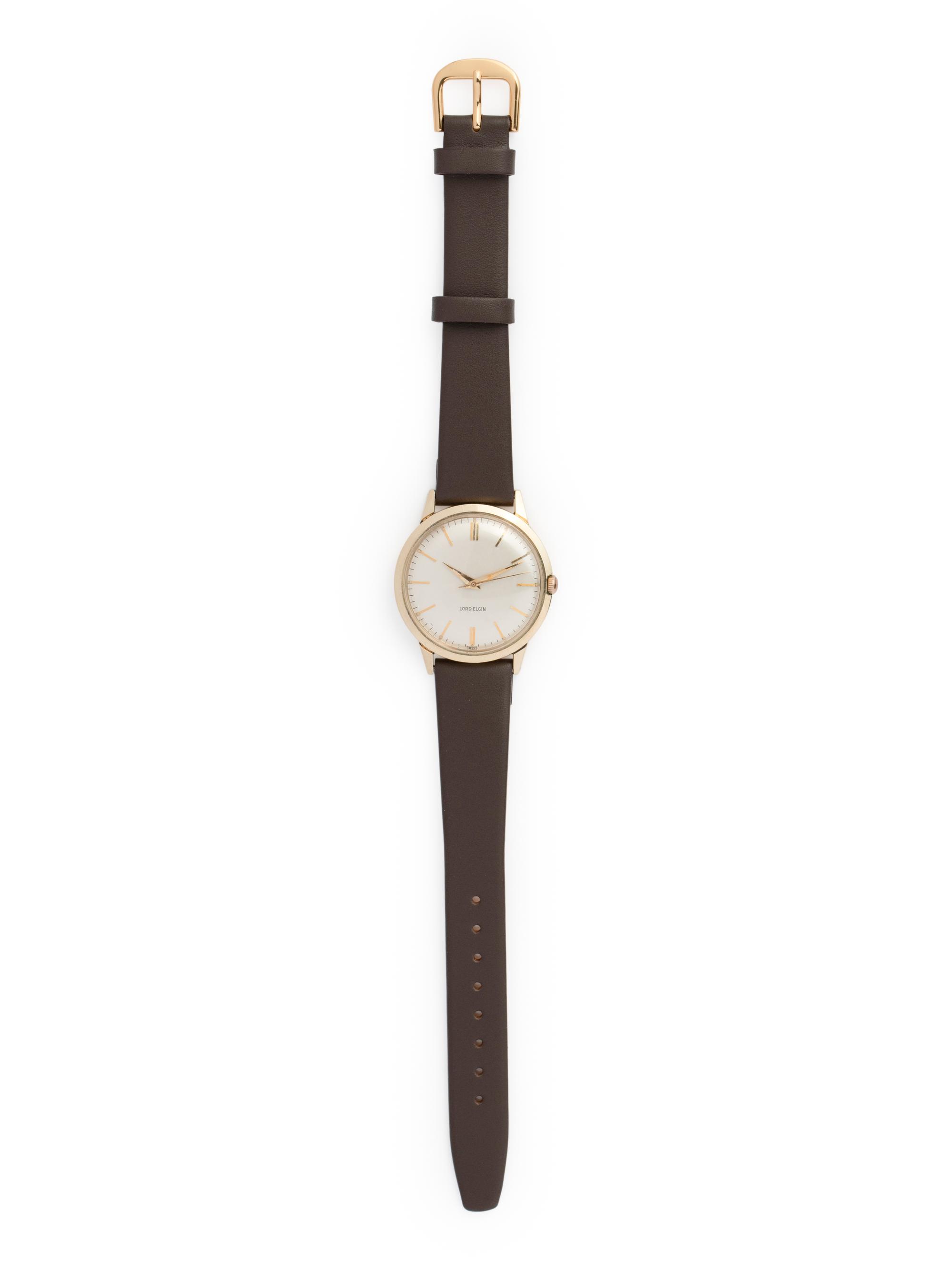LORD ELGIN, 14K YELLOW GOLD WRISTWATCH