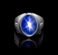 A Platinum, Burmese Star Sapphire and Diamond Ring, Circa 1955, 20.00 dwts.