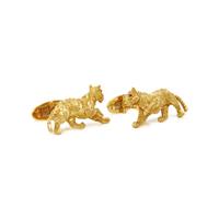 YELLOW GOLD TIGER CUFFLINKS