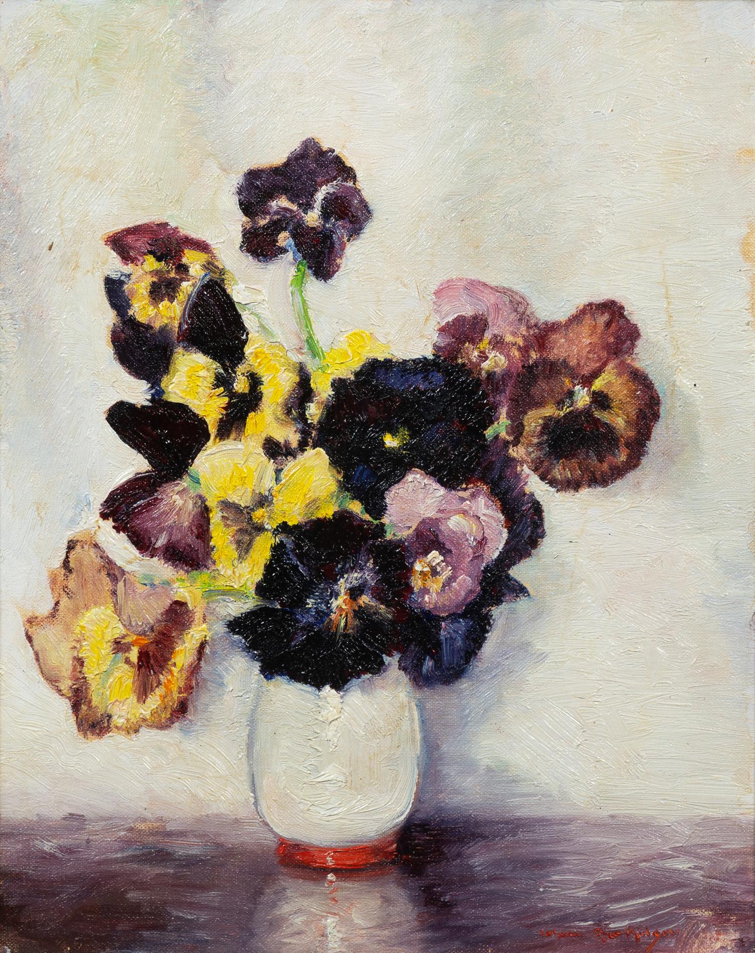 Johann Berthelsen, (American, 1883-1972), Pansies