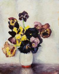 Johann Berthelsen, (American, 1883-1972), Pansies