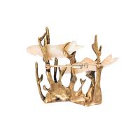 CORAL, DIAMOND, AND YELLOW GOLD FISH MOTIF BROOCH