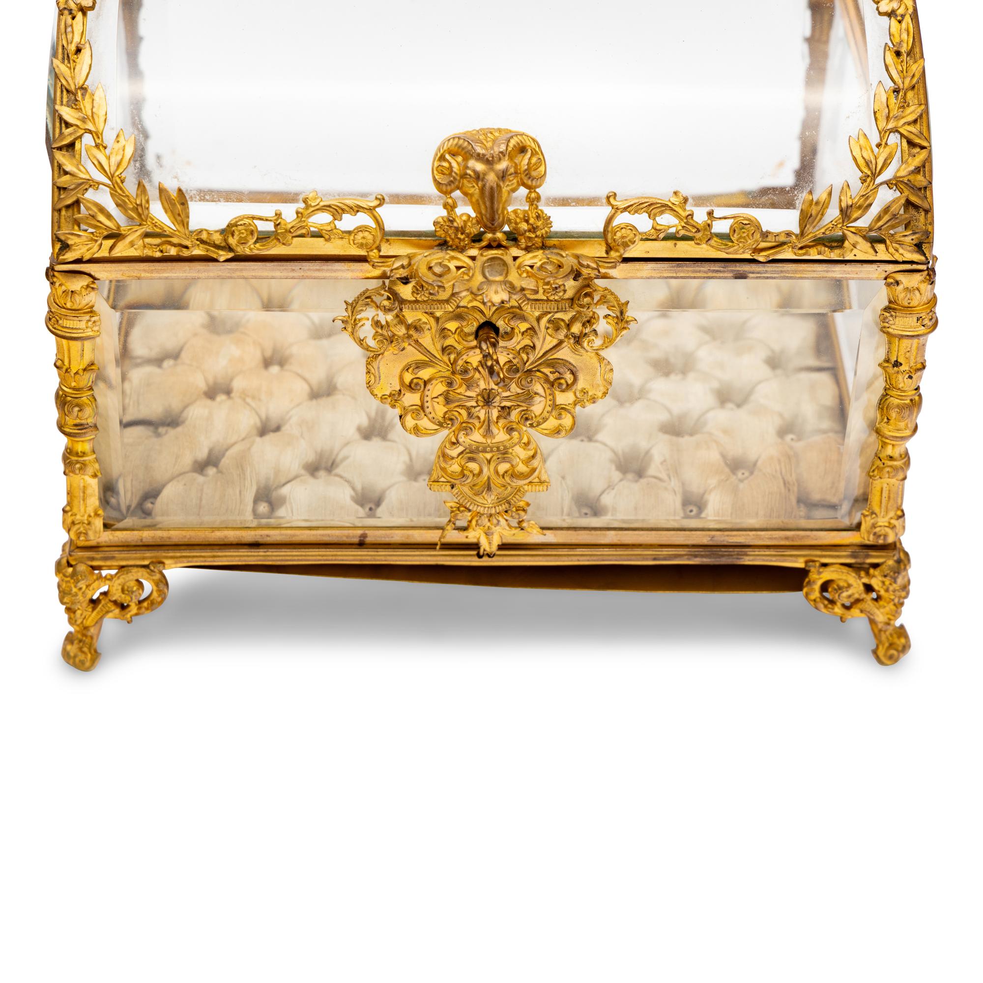 A French Gilt-Metal Mounted Glass Table Casket