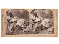 [EARLY PHOTOGRAPHY]. A group of 4 photographs featuring African American subjects, incl. CDV of African American woman posed with white child and couple embracing.