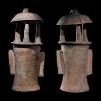 A Pair of Maya Incensarios