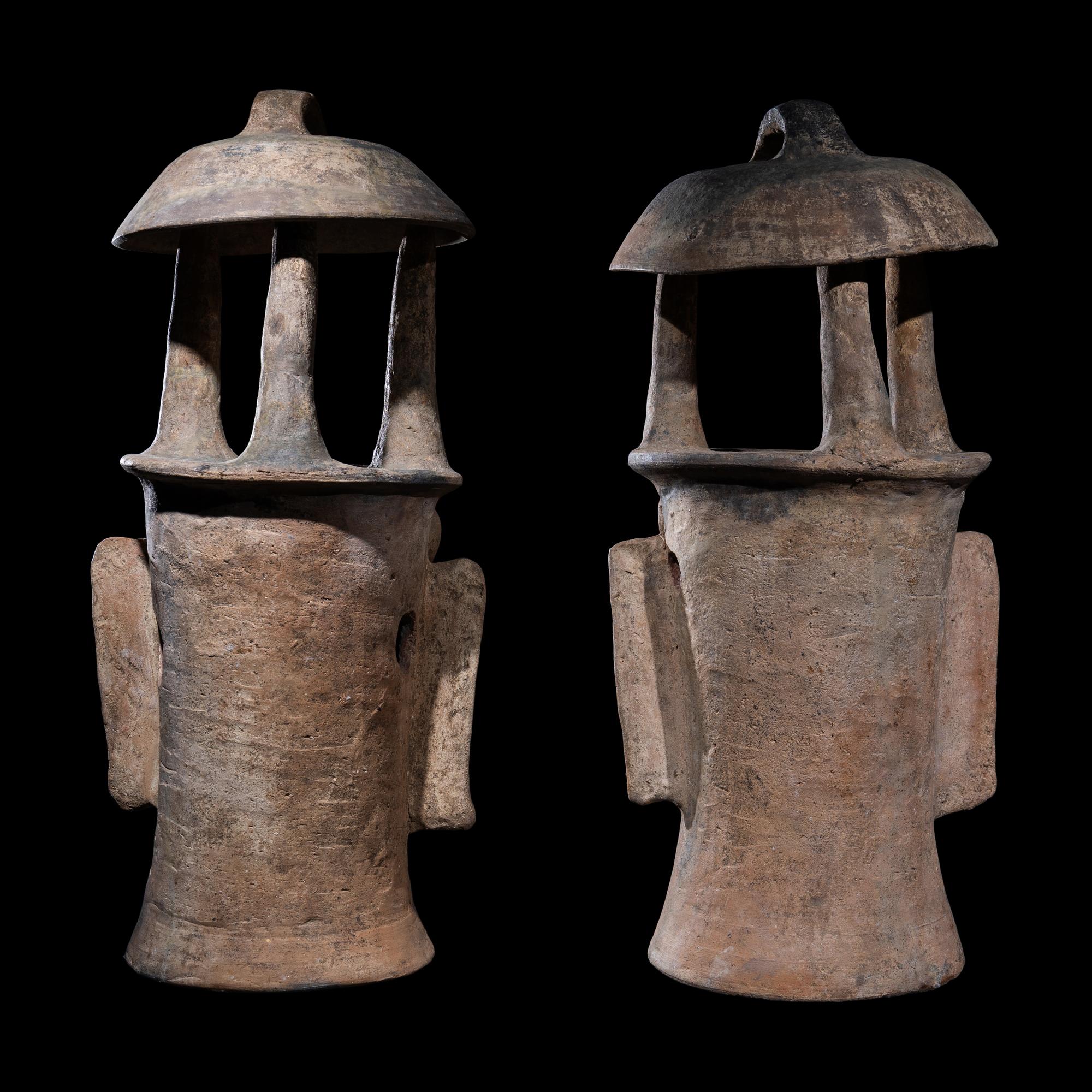 A Pair of Maya Incensarios