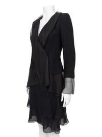 Chanel Tweed Jacket and Ruffled Skirt Ensemble, 2000