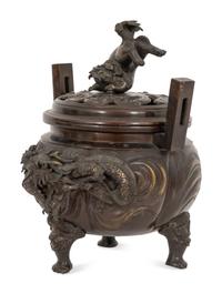 A Large Japanese Bronze Censer