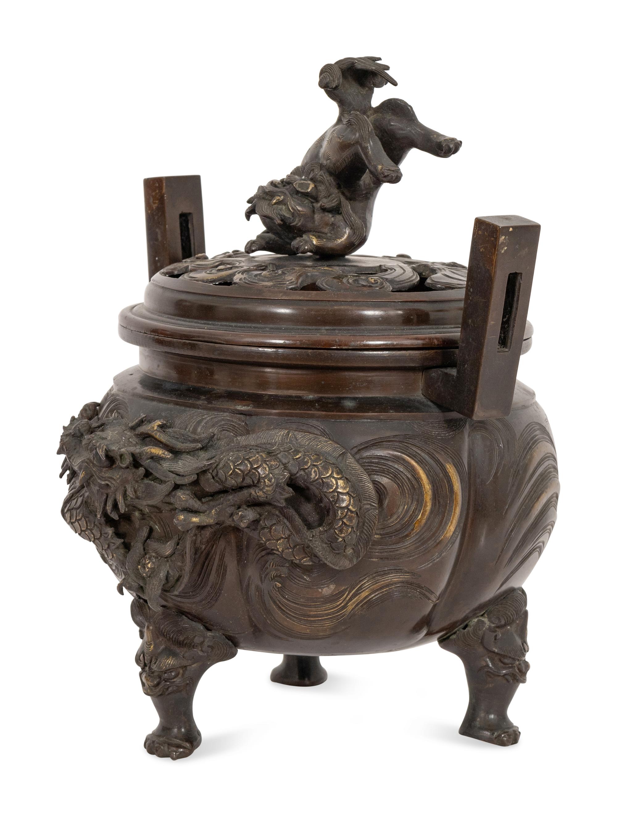 A Large Japanese Bronze Censer