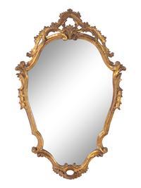 A Rococo Style Giltwood Mirror
