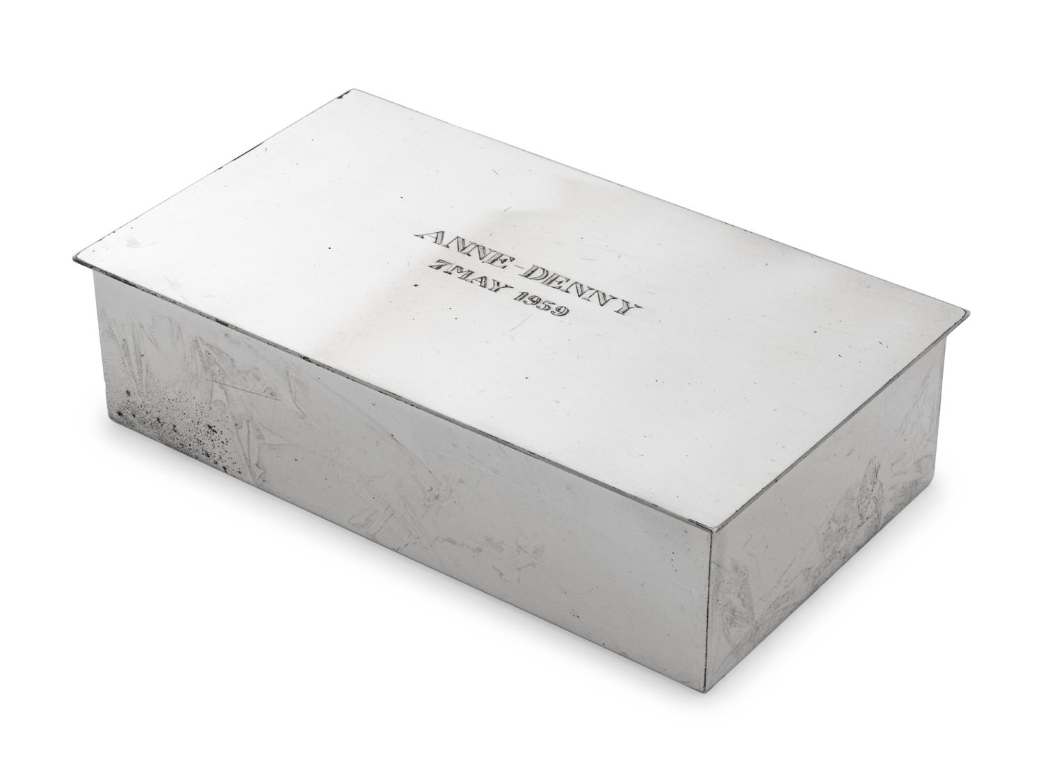 A Tiffany & Co. Silver Table-Top Cigarette Box