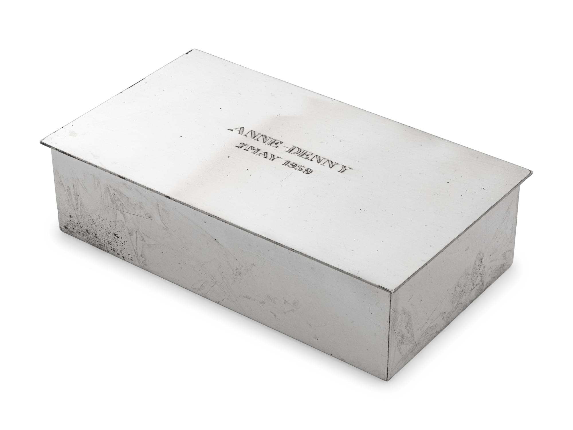 A Tiffany & Co. Silver Table-Top Cigarette Box