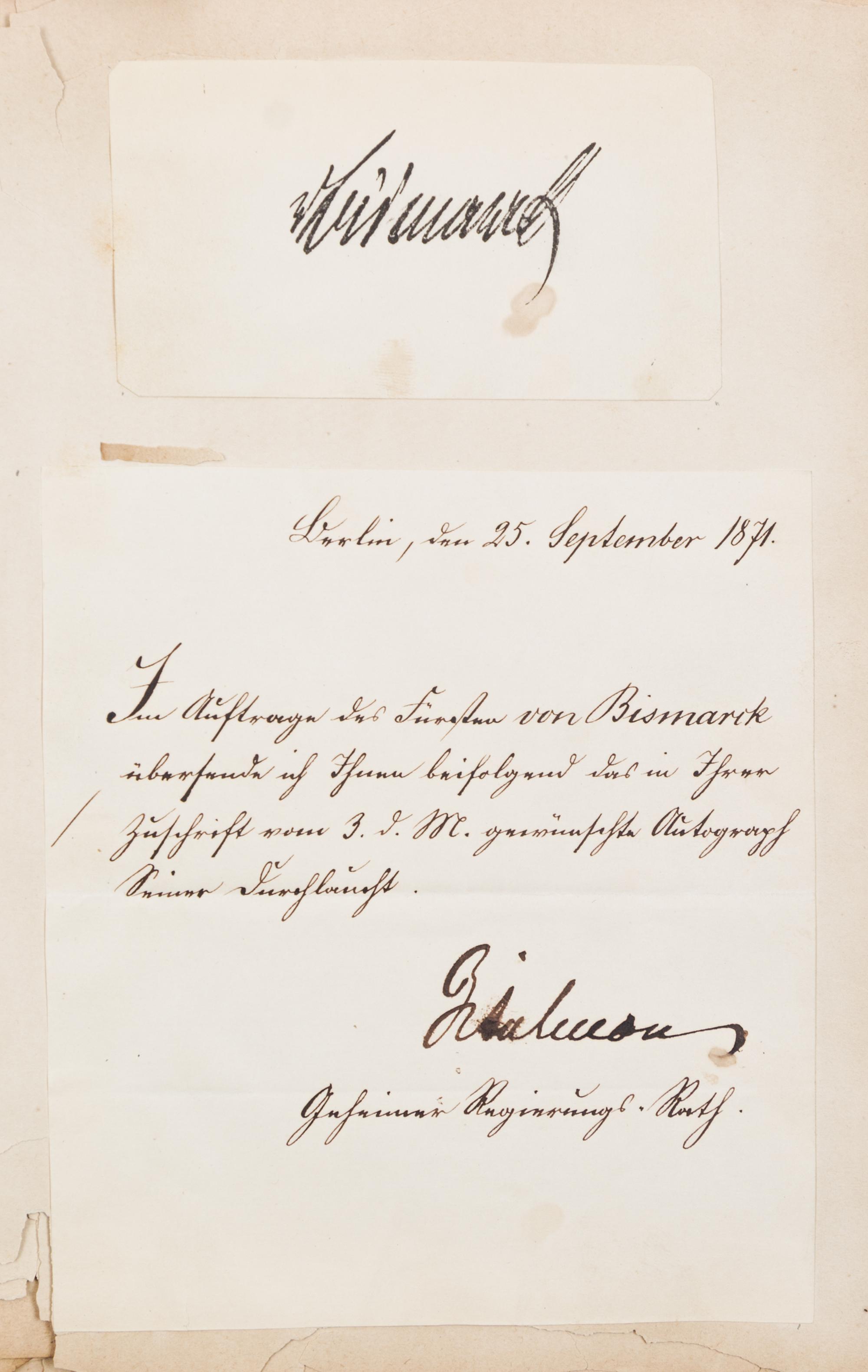 (CIVIL WAR, AUTOGRAPH ALBUM) Album of clipped signatures, Robert E. Lee, Harriet Beecher Stowe, William Sherman and others.