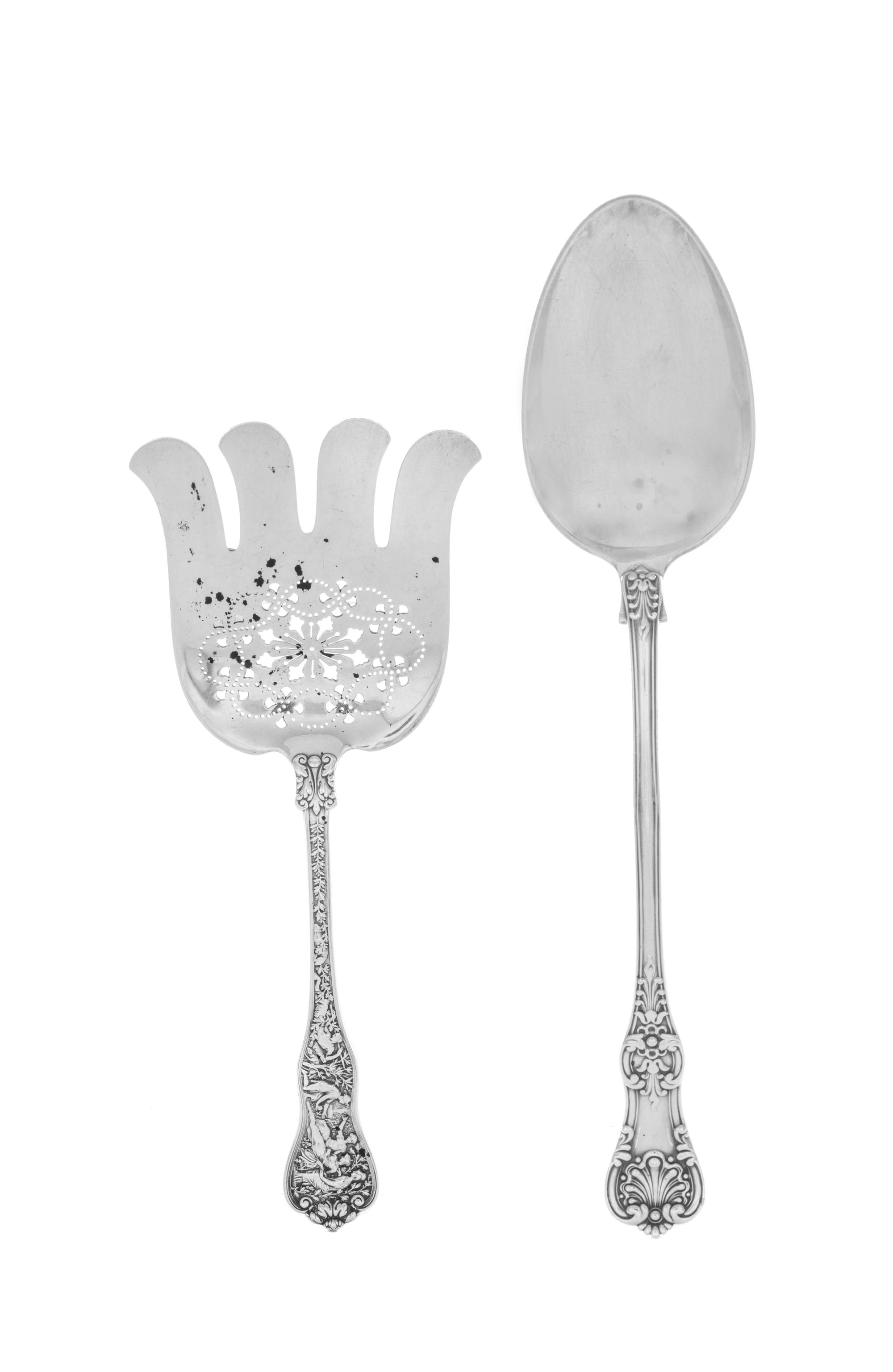 Two American Silver Serving Articles