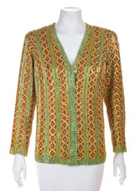 An Yves Saint Laurent Heavily Embroidered Evening Cardigan, No size.