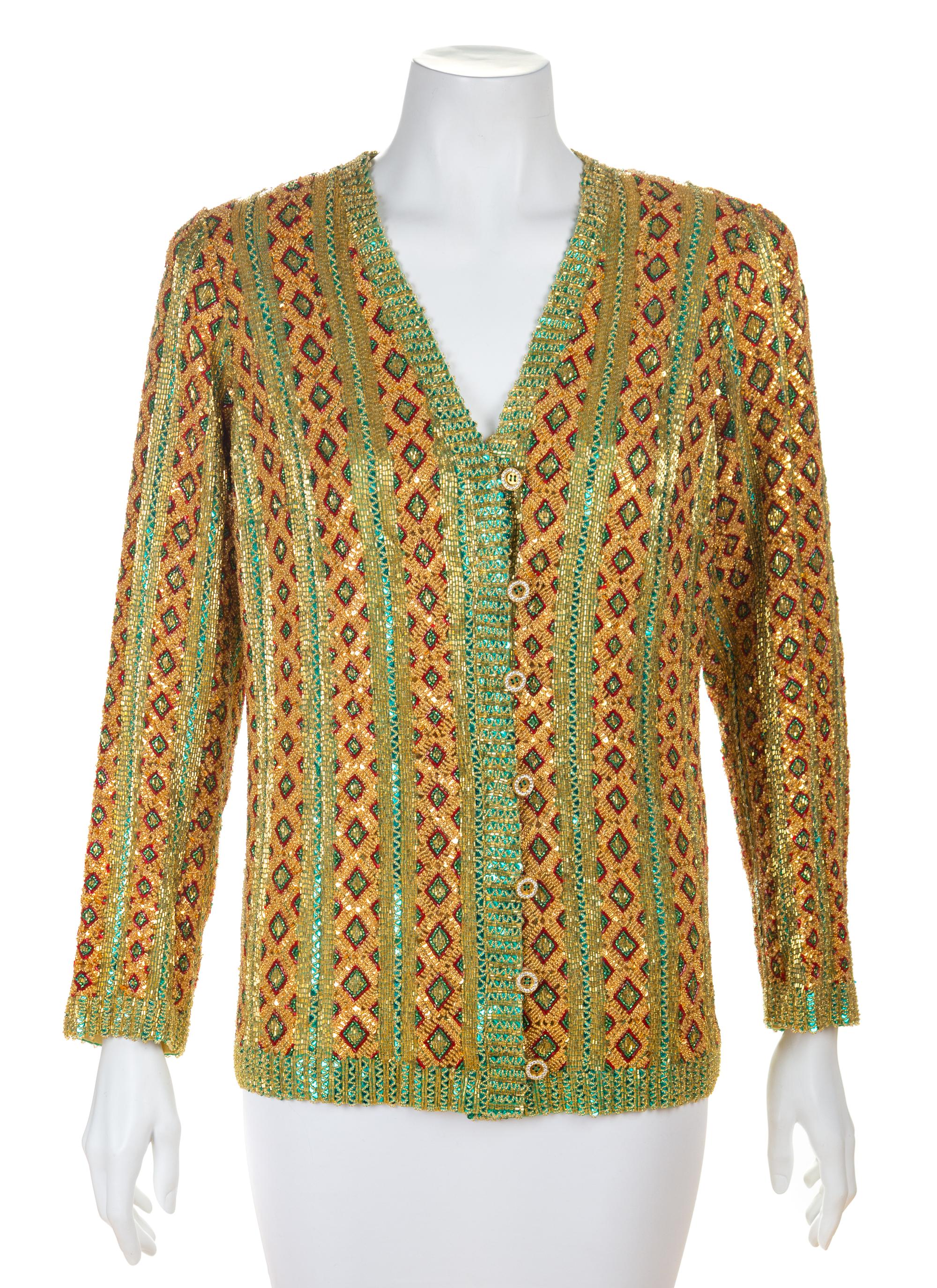 An Yves Saint Laurent Heavily Embroidered Evening Cardigan, No size.