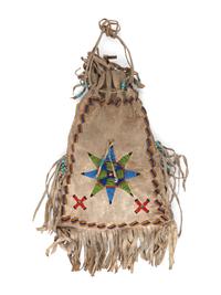 Apache Beaded Hide Bag