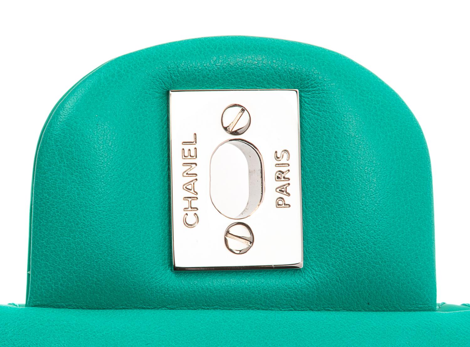Chanel Turquoise Patent Mini Quilted Classic Flap Bag, 2012