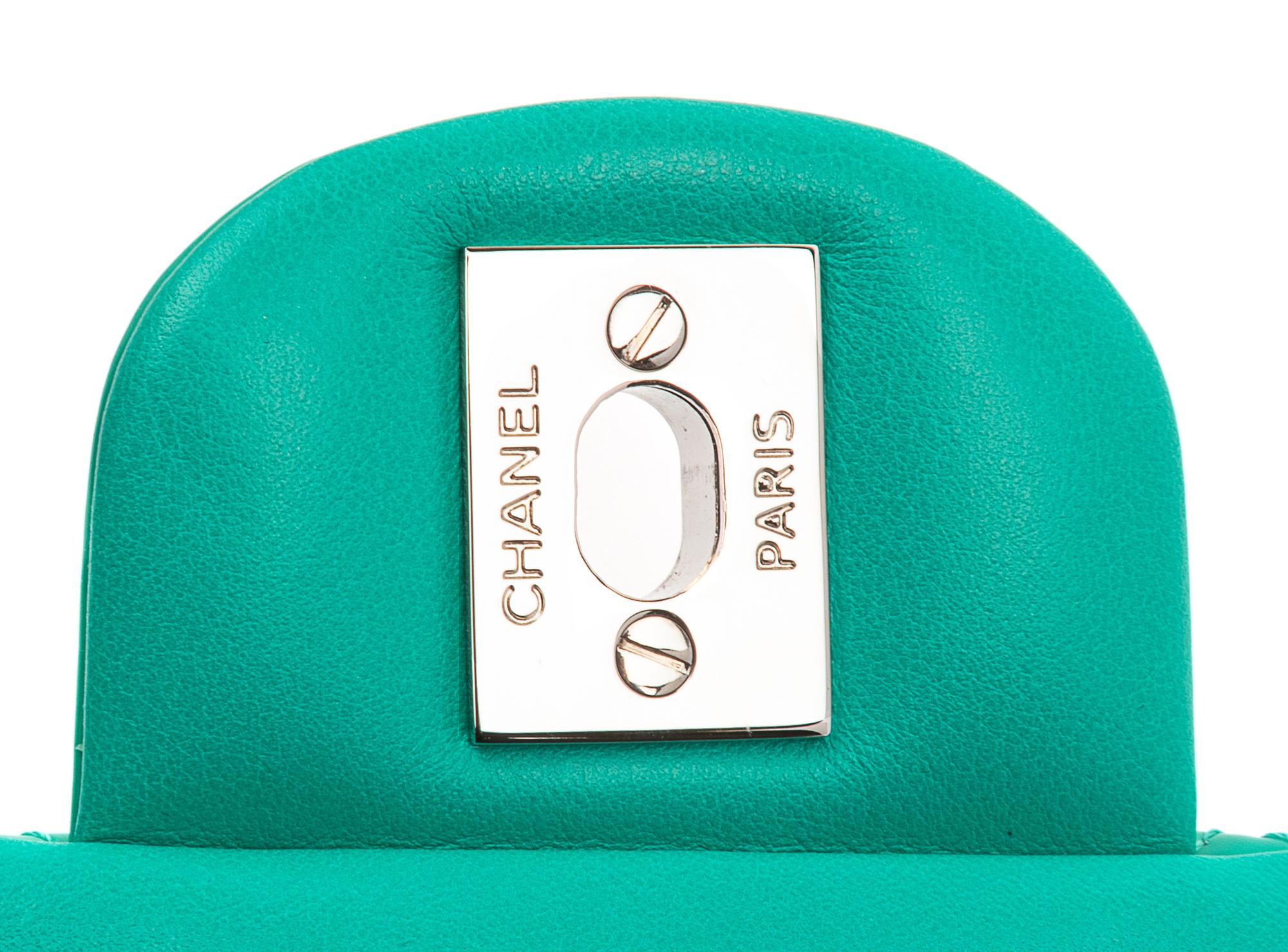 Chanel Turquoise Patent Mini Quilted Classic Flap Bag, 2012