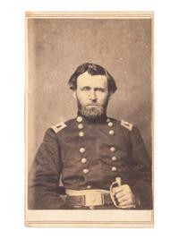 [CIVIL WAR]. CDV of Ulysses S. Grant clutching sword. Army of the Cumberland: J.W. Campbell, Army Photographer, 29th Army Corps, ca 1862.