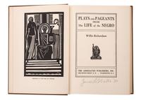 [THEATER]. RICHARDSON, Willis (1889-1977). WELLS, James Lesene (1902-1993), illustrator. Plays and Pageants from the Life of the Negro. Washington, DC: The Associated Publishers, 1930.