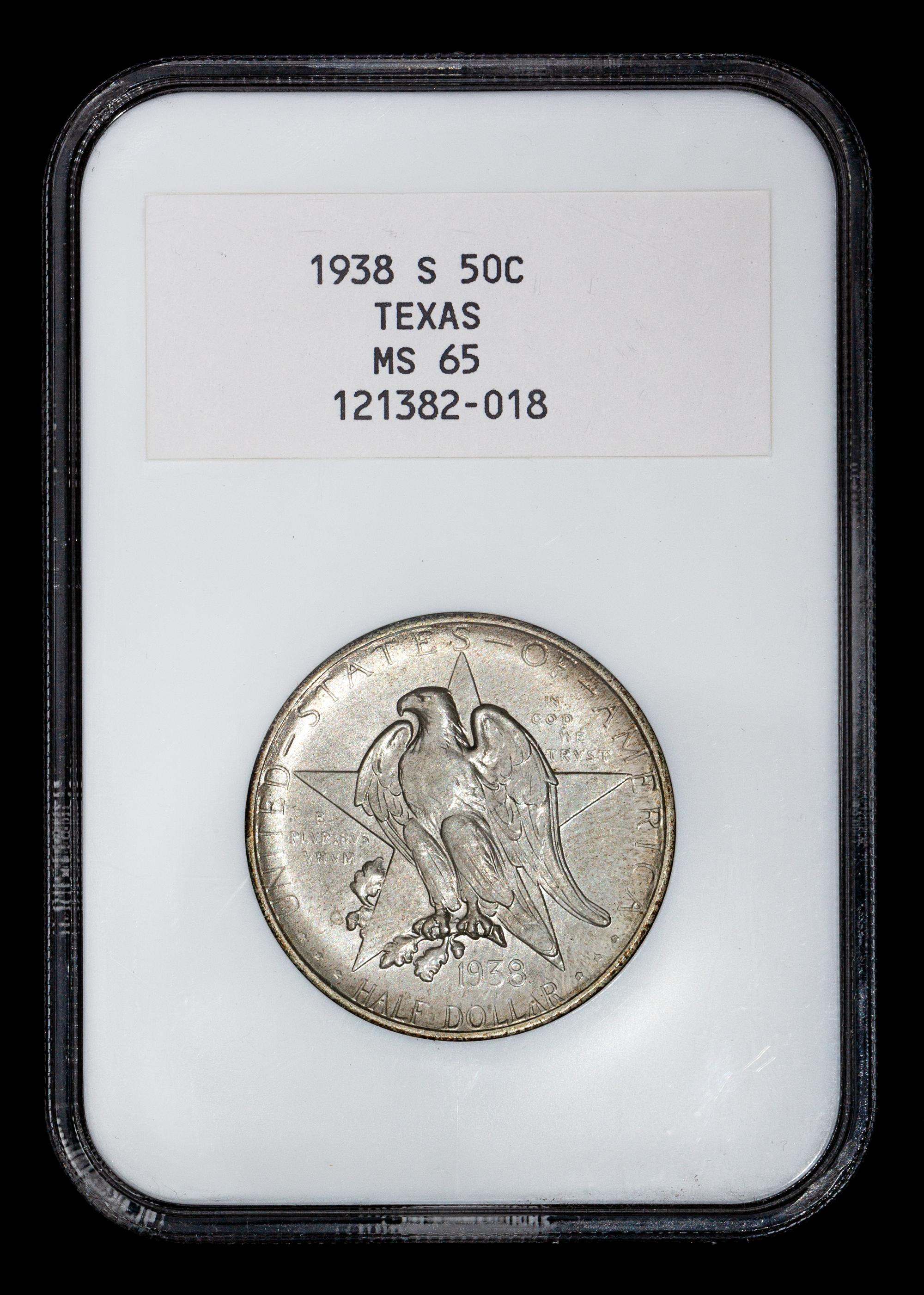 Three United States 1938, D & S Texas Commemorative 50c Coins