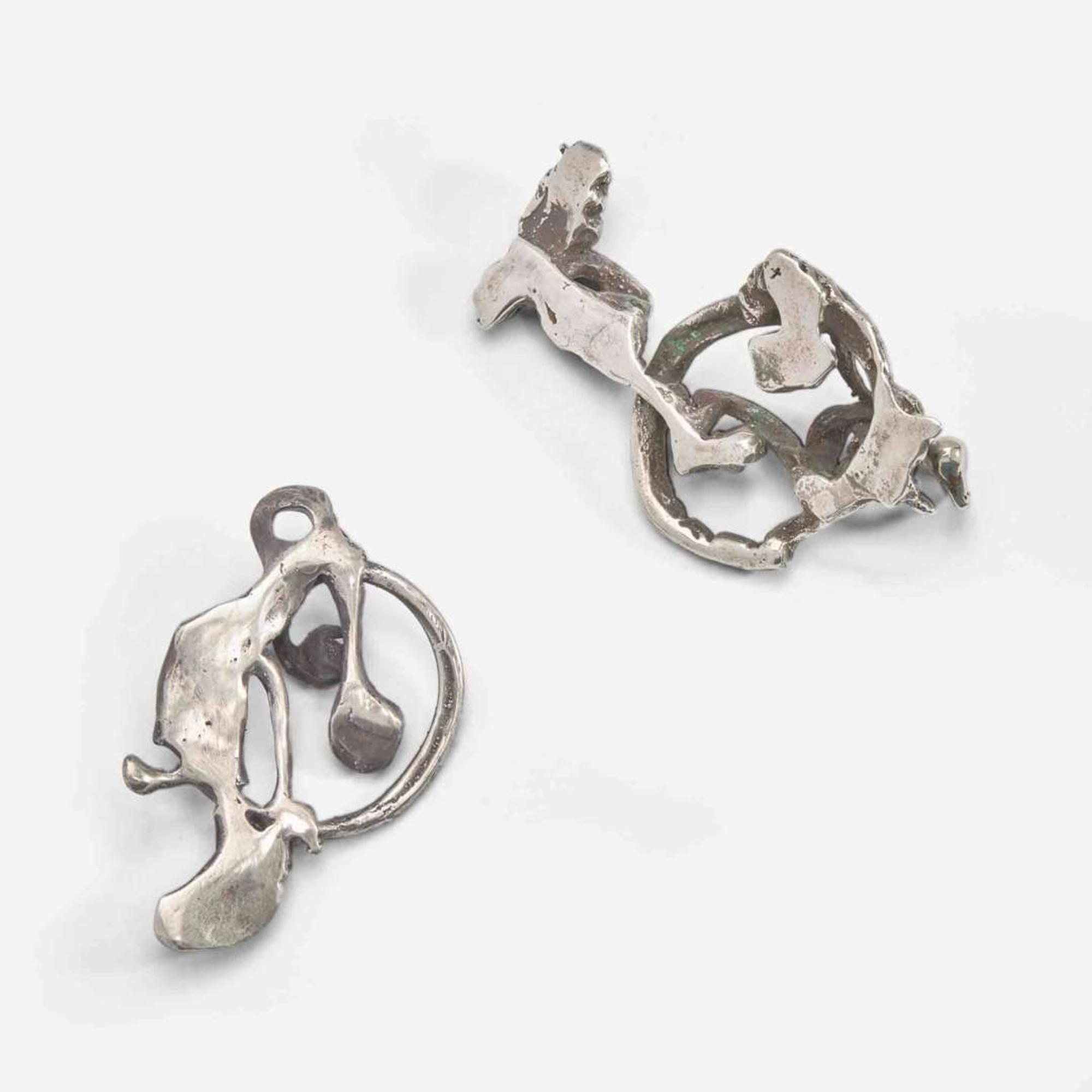 Donald Wright (American, 1930-2012) Two Silver Pendant Necklaces, USA, circa 1960s