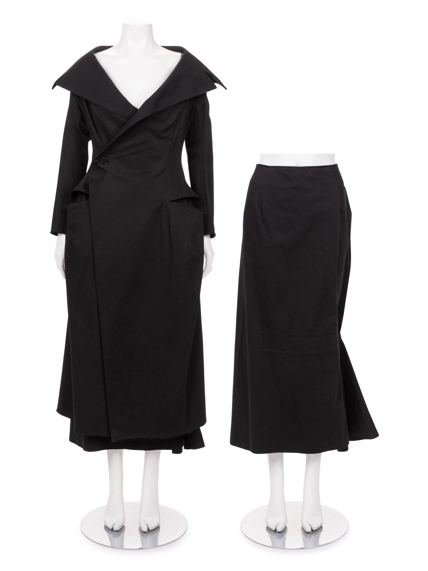 Two Yohji Yamamoto Pieces: One Coat and One Skirt, 1990-2000s