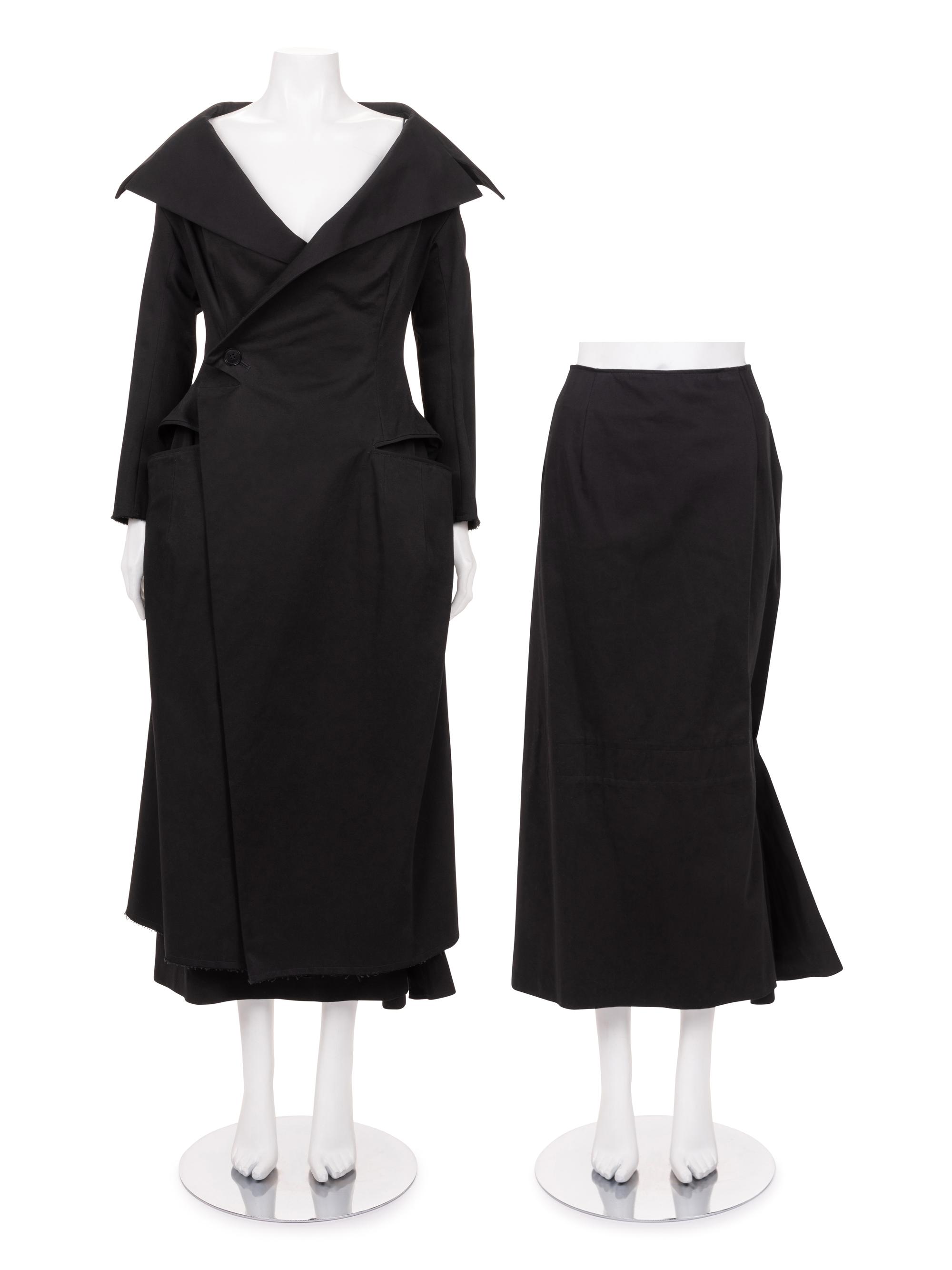 Two Yohji Yamamoto Pieces: One Coat and One Skirt, 1990-2000s