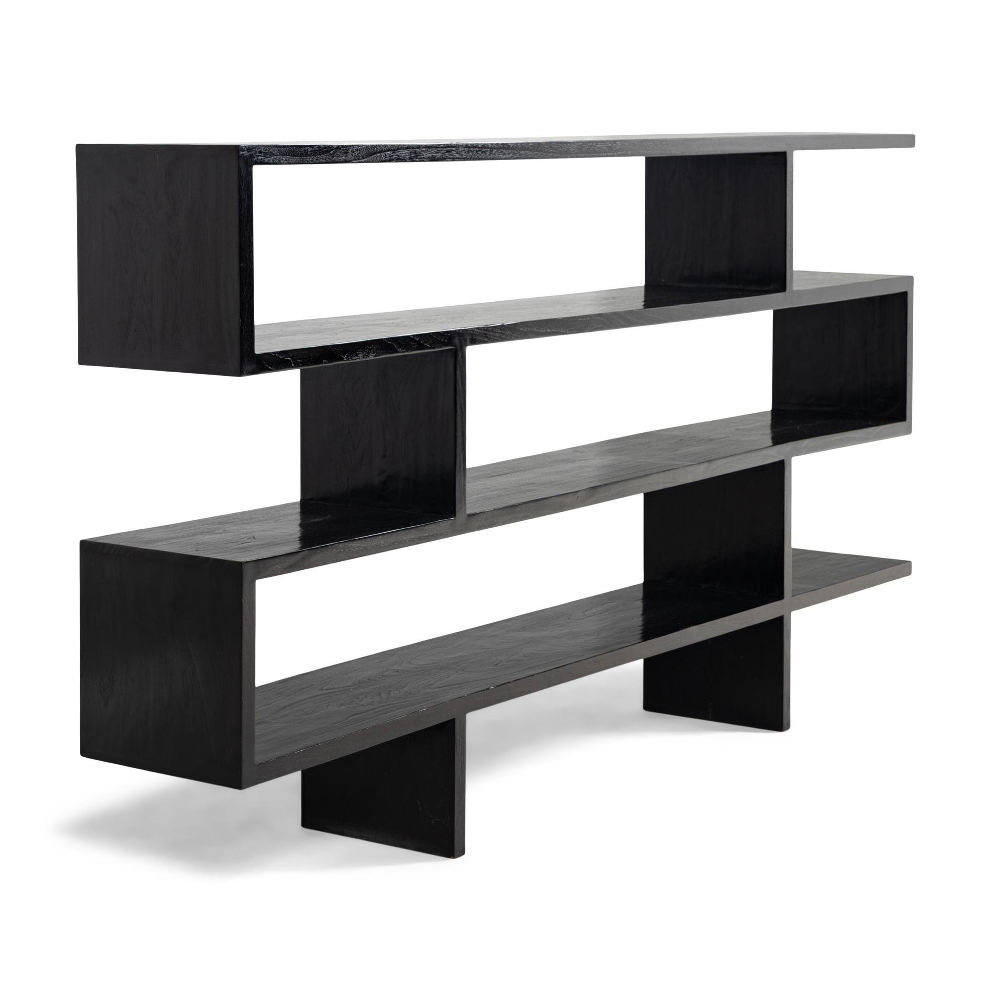A Contemporary Balinese Stained Teak Bookcase