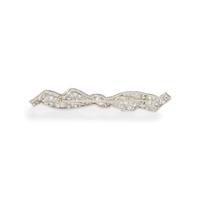 DIAMOND AND PLATINUM BOW BROOCH