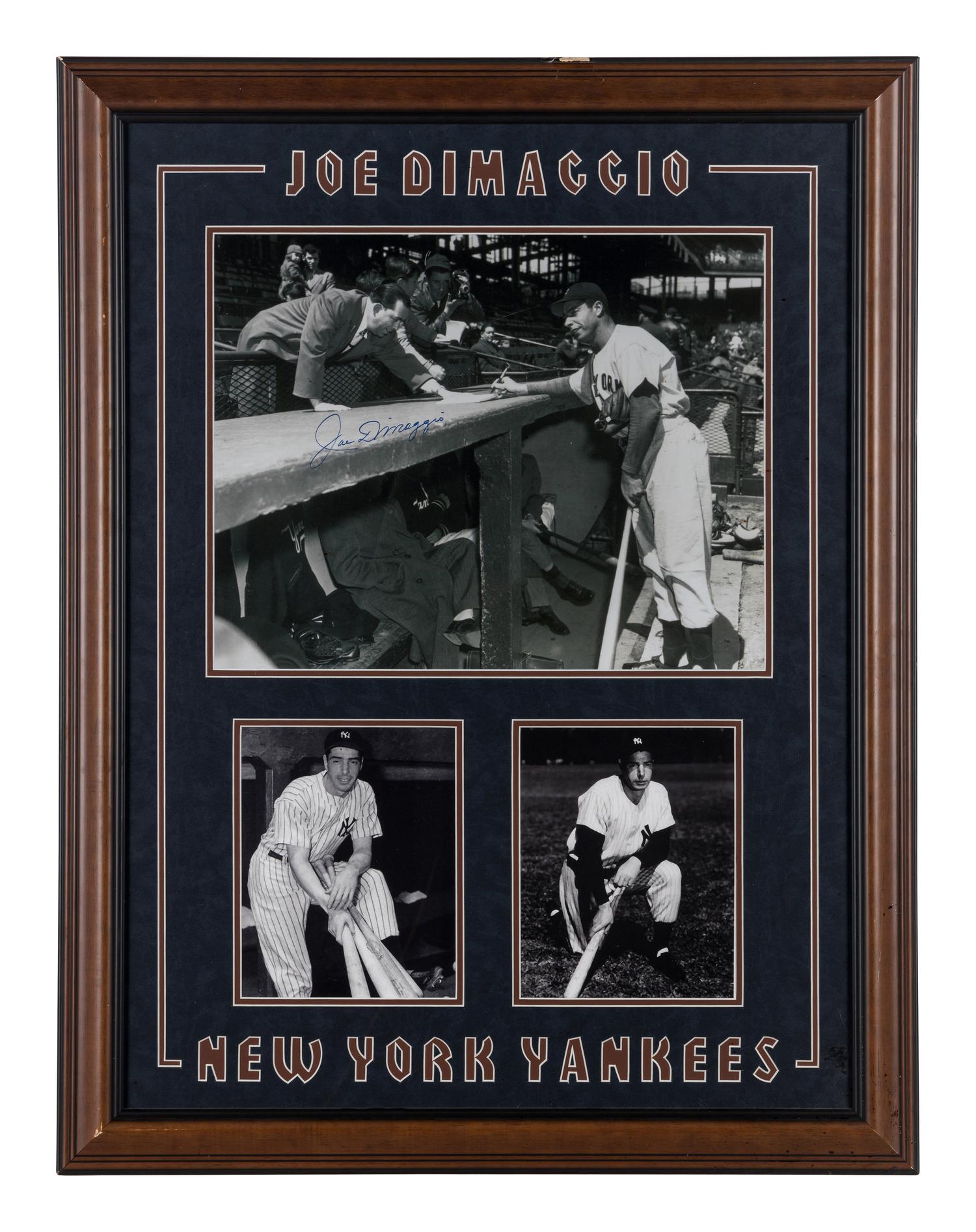 A Joe DiMaggio Signed Autograph Large Display (Beckett Authentication Services Letter),