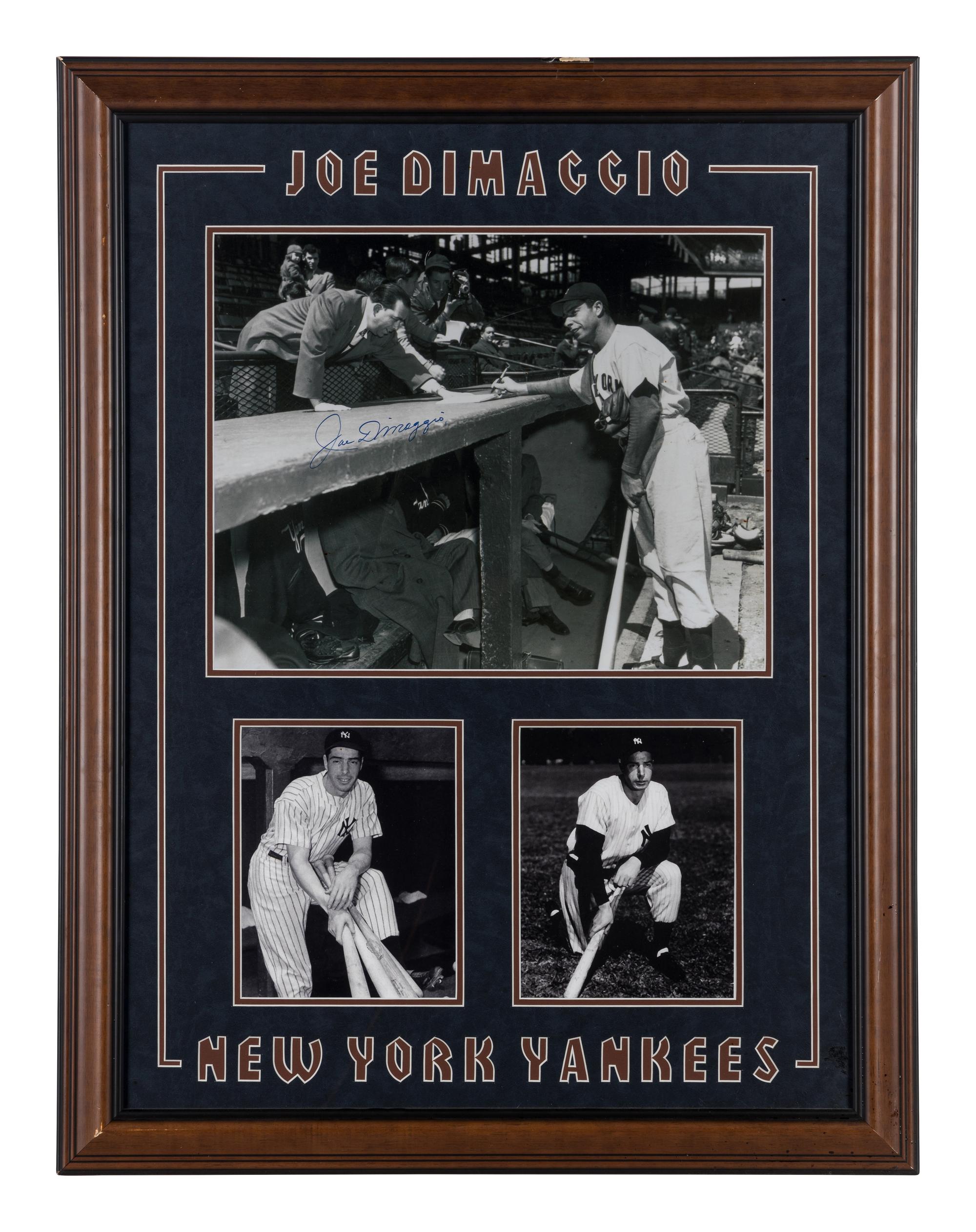 A Joe DiMaggio Signed Autograph Large Display (Beckett Authentication Services Letter),