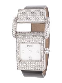 PIAGET, REF. 5225 18K WHITE GOLD AND DIAMOND 'MISS PROTOCOLE' WATCH