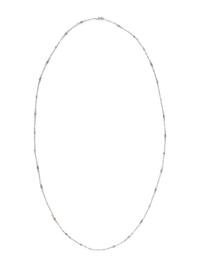 PLATINUM AND DIAMOND LONG CHAIN NECKLACE