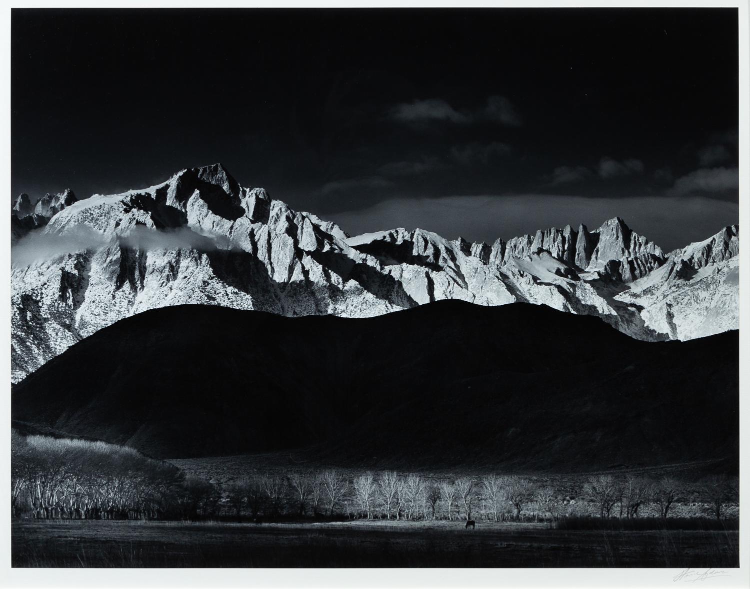 Ansel Adams, (American, 1902-1984), Winter Sunrise, Sierra Nevada from Lone Pine, California, 1944