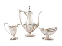An American Silver Three-Piece Coffee Service