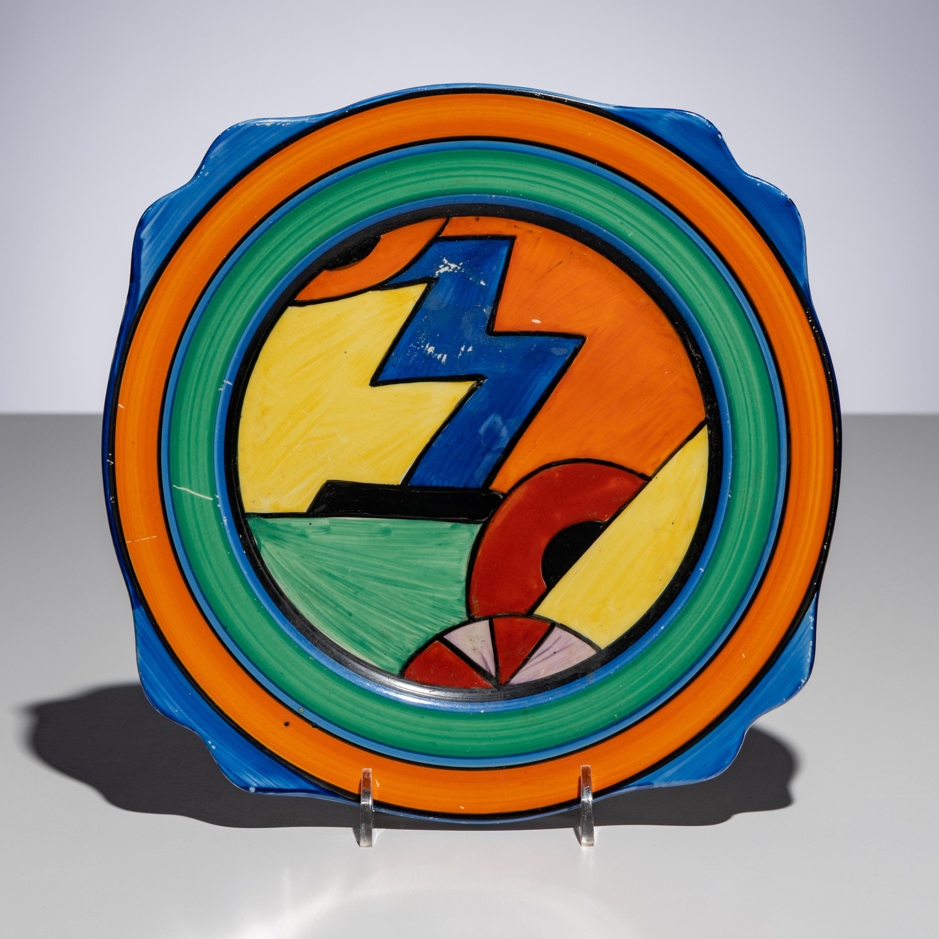 Clarice Cliff (English, 1899–1972) — Blue 'W' pattern Platter